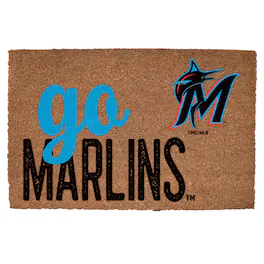 The Memory Company - Miami Marlins 20" x 30" Go Team Coir Door Mat - Multicolor