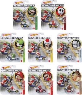 Mattel - Hot Wheels 1:64 Mario Kart 8-Piece B Assortment (Nintendo) - COLLECTIBLES - Multicolor