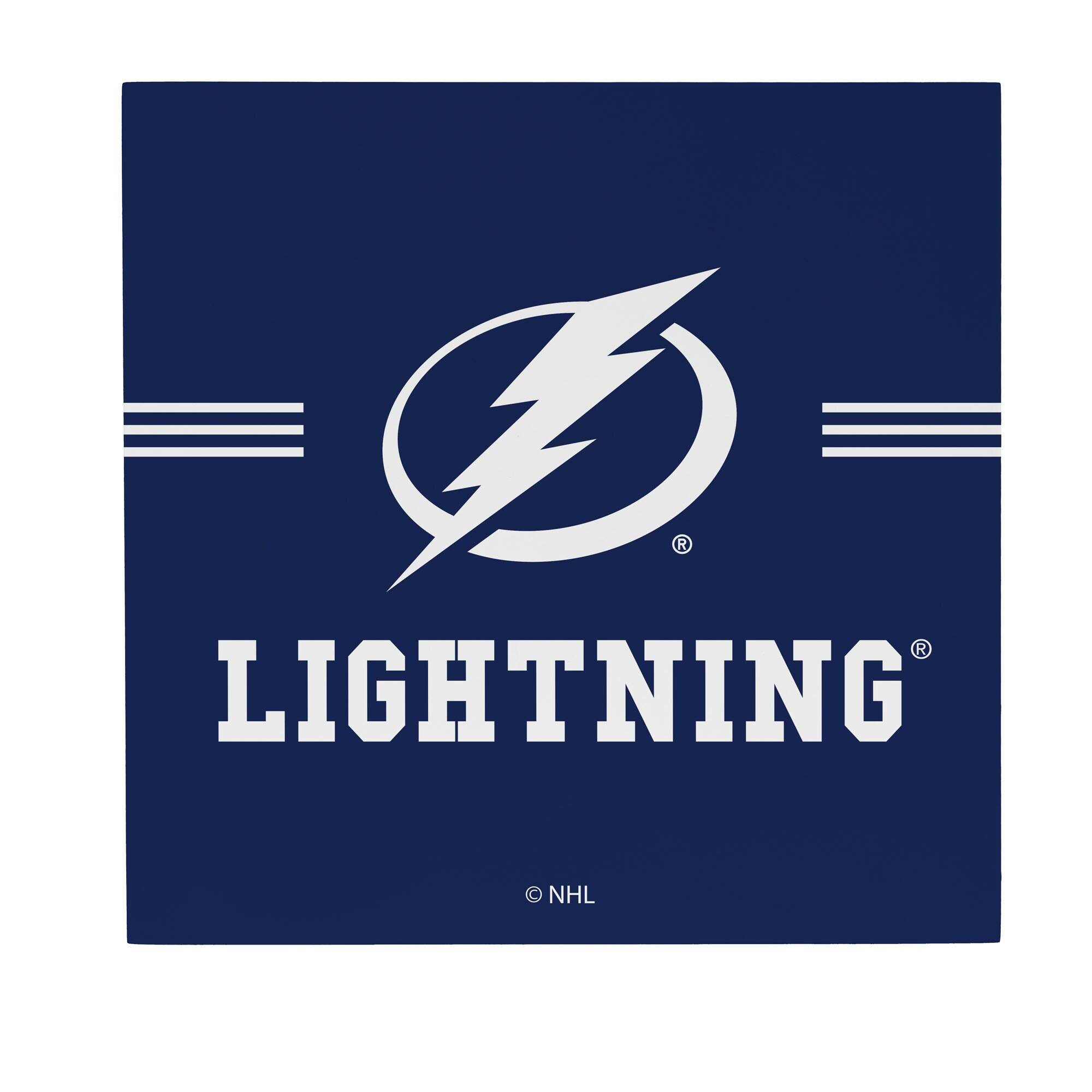 Tampa Bay Lightning 12" x 12" Wood Wall Sign