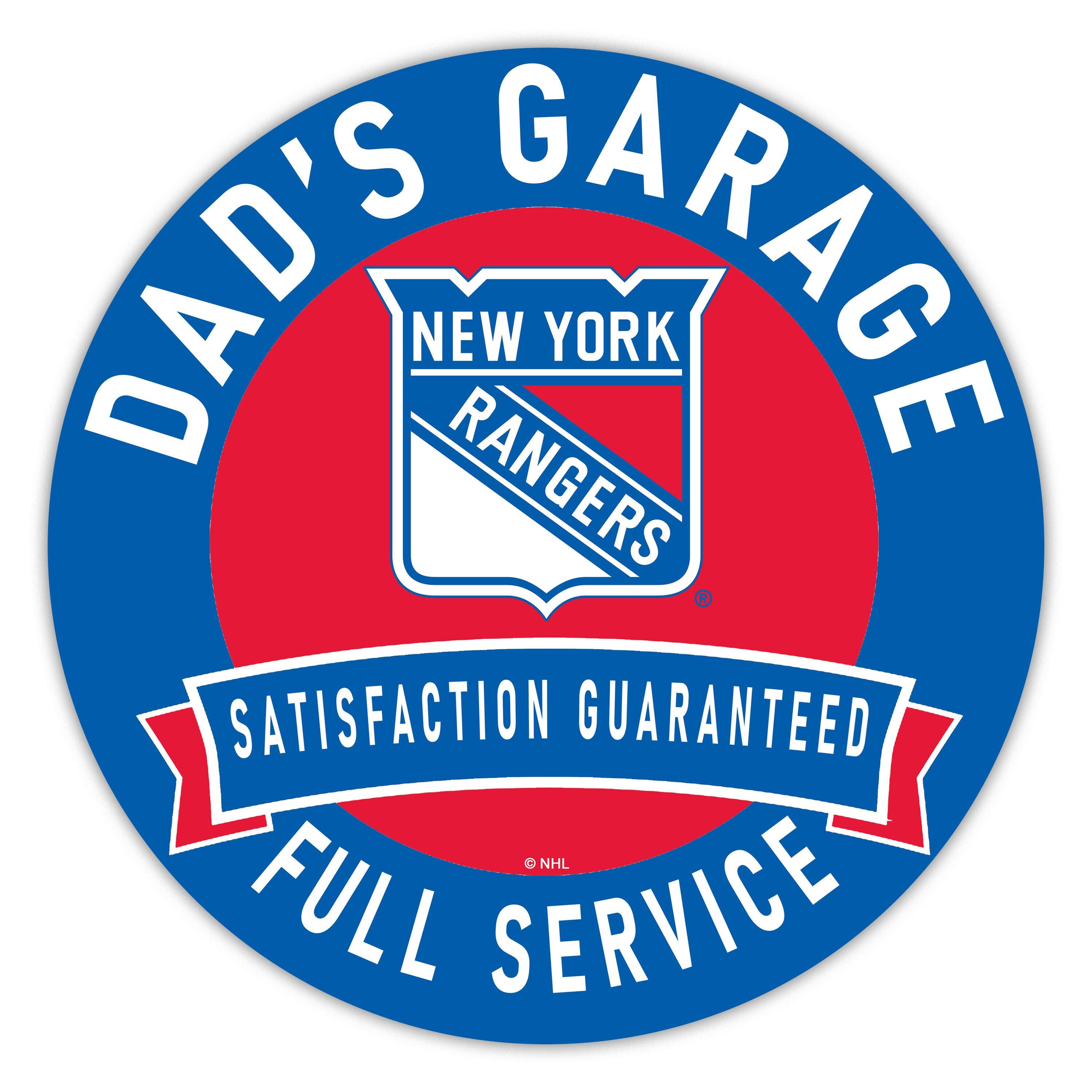 DAD'S GARAGE  
NEW YORK RANGERS  
SATISFACTION GUARANTEED  
FULL SERVICE  
© NHL
