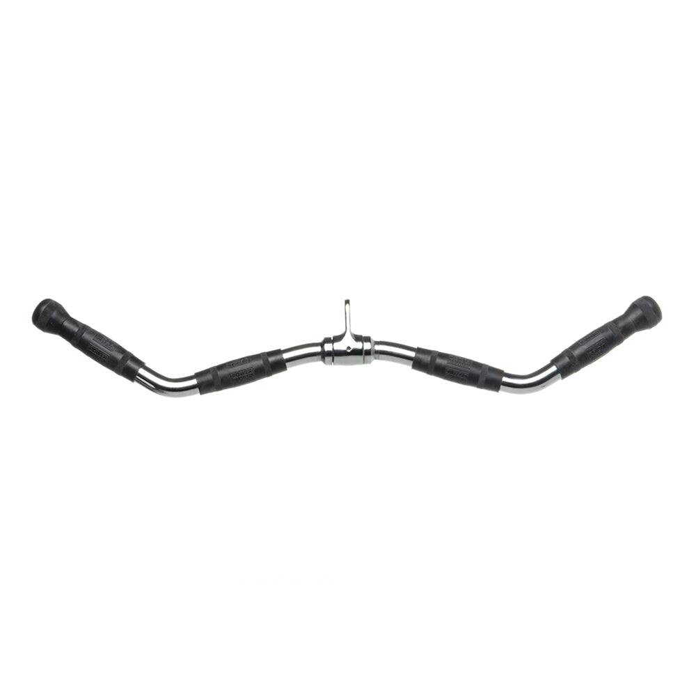 Alt View 2. Power Systems - Premium Revolving Curl Bar – Chrome Cable Machine Curl Bar Attachment - Black.
