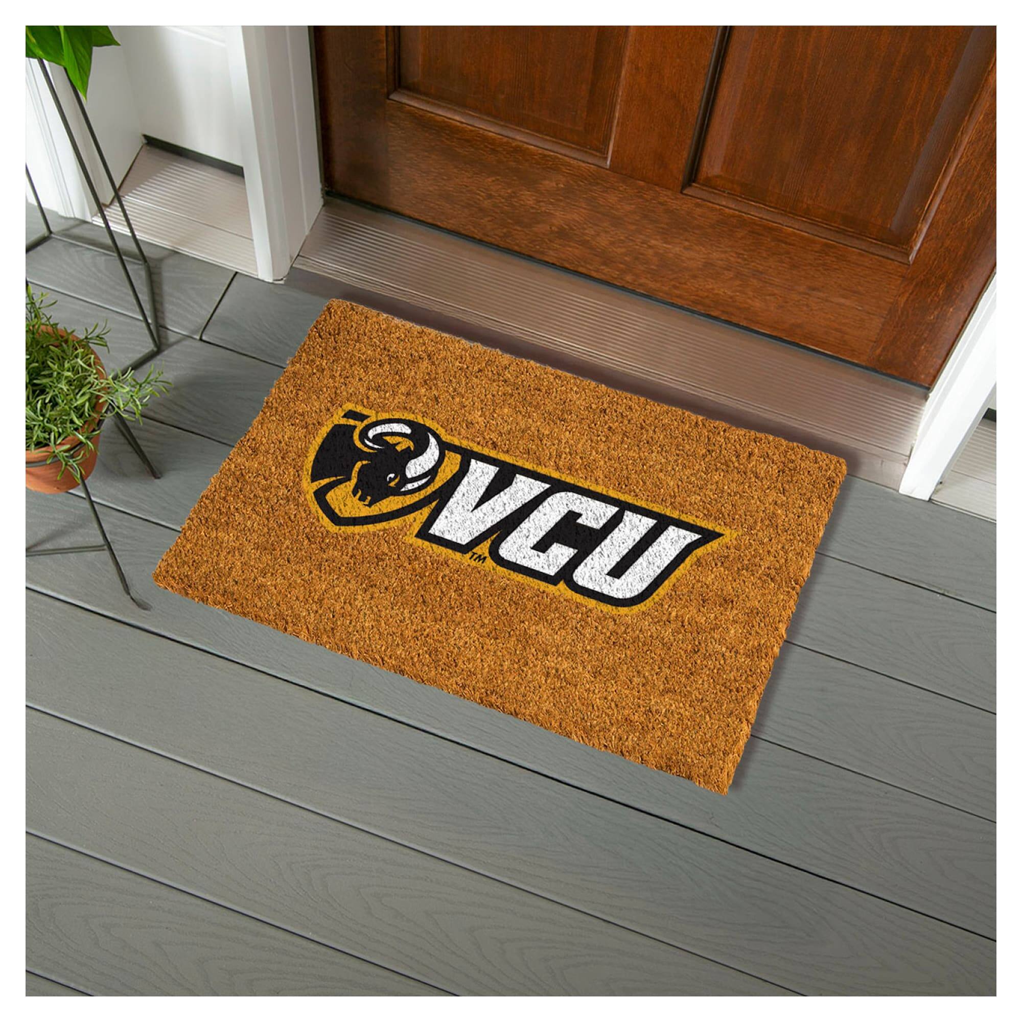 Alt View 1. Evergreen Enterprises - VCU Rams 28" x 16" Team Logo Outdoor Coir Mat - Multicolor.