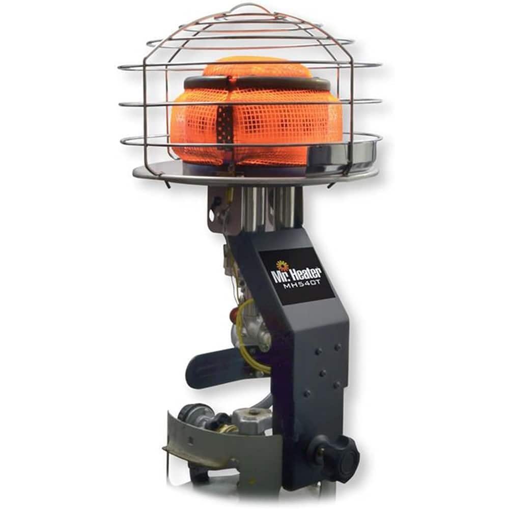 PARKER SLATER - 45,000 BTU 540-Degree Propane Tank Top Heater, Portable Outdoor Heating for Camping, Tailgating, Hunting - Black/Silver