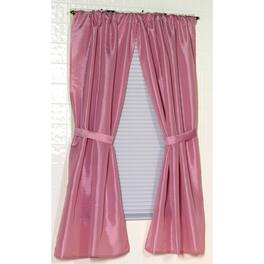 Carnation Home Fashions - "Lauren" Diamond-Piqued 100% Polyester Window Curtain - 34" x 54" - Rose