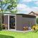 Alt View 1. Outsunny - 11' x 9' Outdoor Storage Shed, Metal Garden Tool House with Sloping Roof and Lockable Door for Backyard, Bike, Patio.