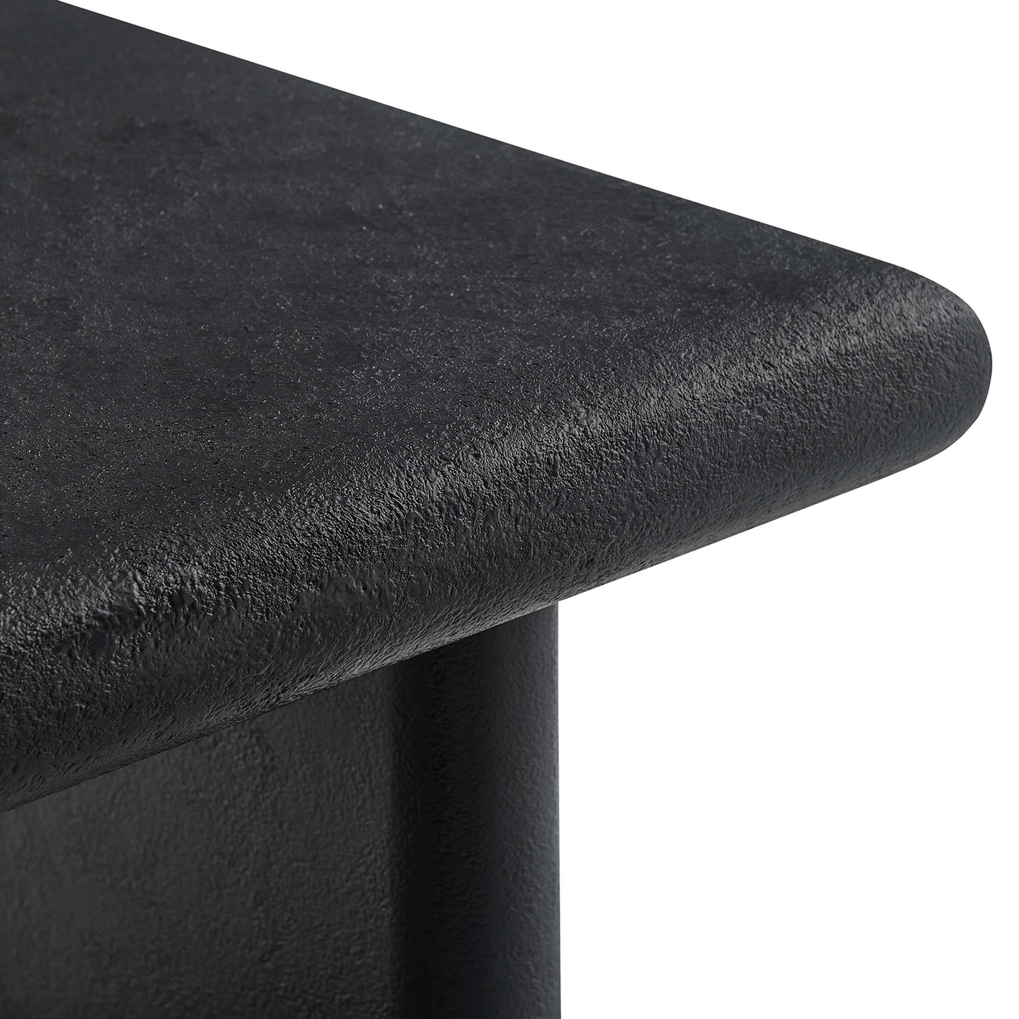 Alt View 5. Modway - Relic Concrete Textured Coffee Table by Modway - Black.