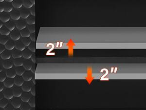 Alt View 9. Bestier - Modern TV Stand with Adjustable Shelves & Honeycomb Pattern - black.