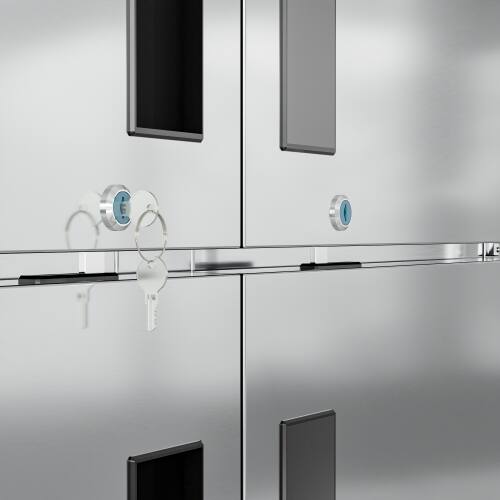 Alt View 7. Koolmore - 54 in. Commercial Stainless Steel Solid Half Door Reach-In Refrigerator 47 cu. ft. RIR-2D-SSHD - Stainless-Steel.