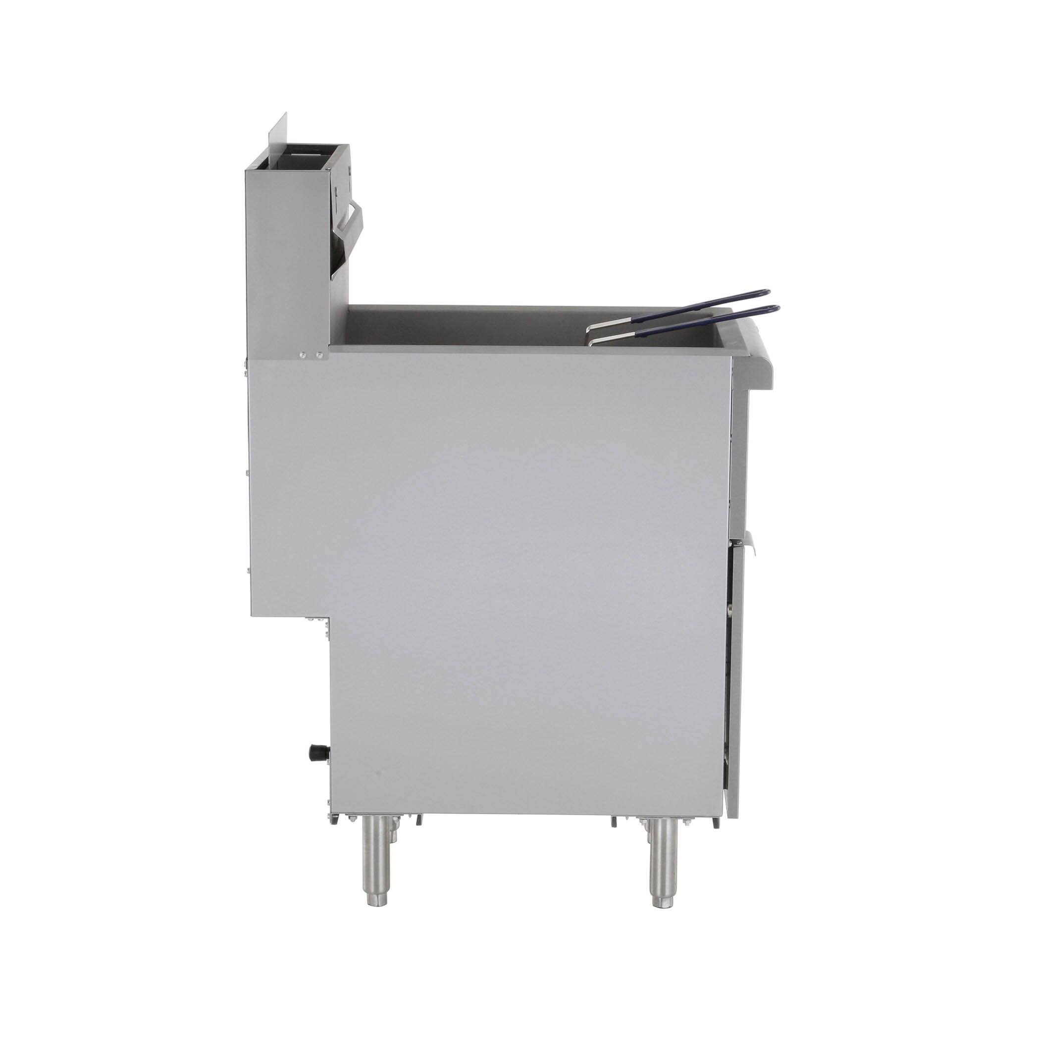 Alt View 8. Magic Chef - 35 Qt. 50 lb. Stainless Steel Commercial Propane Gas Fryer - 120, 000 BTU - Stainless Steel.