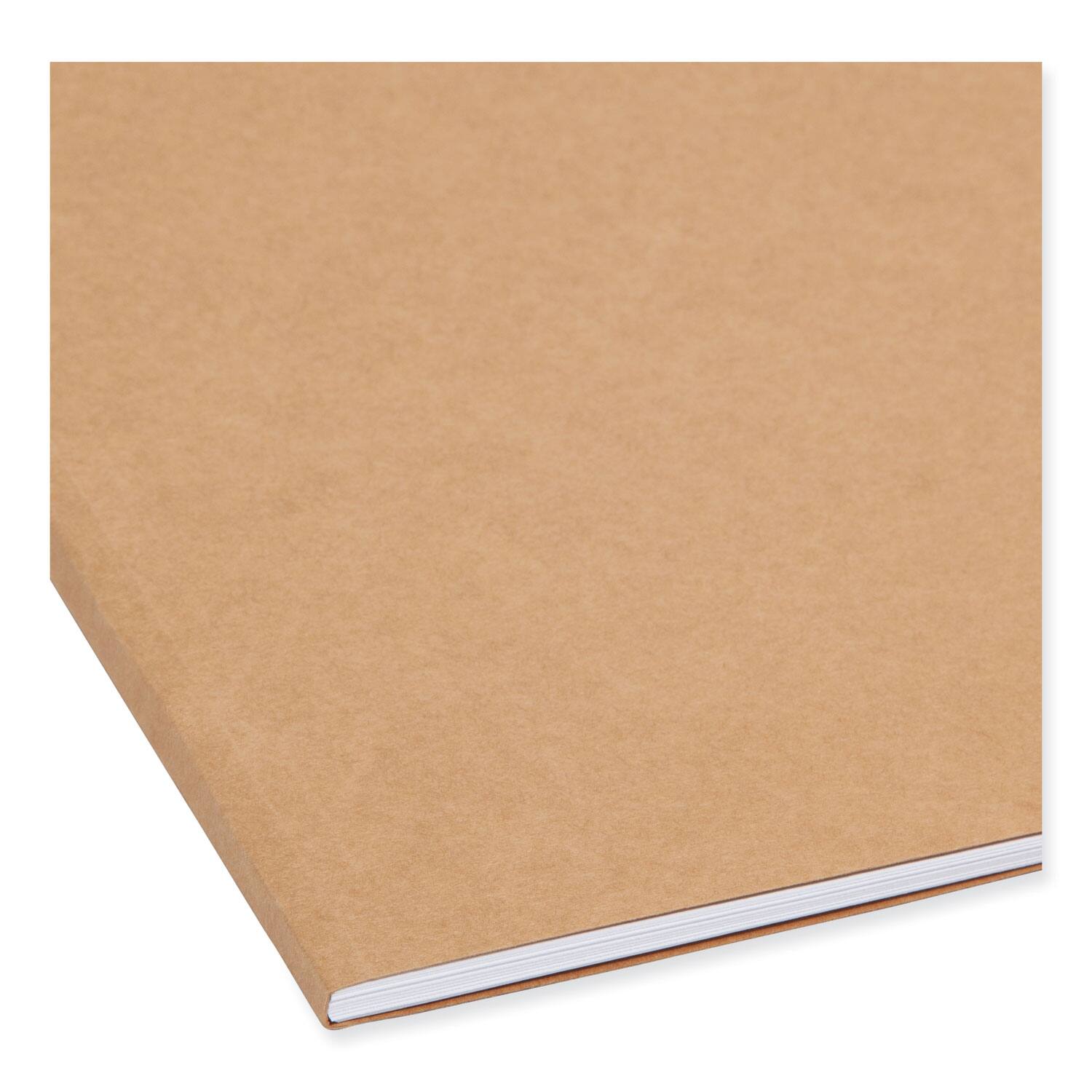 Back. Smead Manufacturing - Top Tab Fastener Folders, Guide-Height 2/5-Cut Tabs, 0.75" Expansion, 2 Fasteners, Legal Size, 11-pt Kraft, 50/Box.