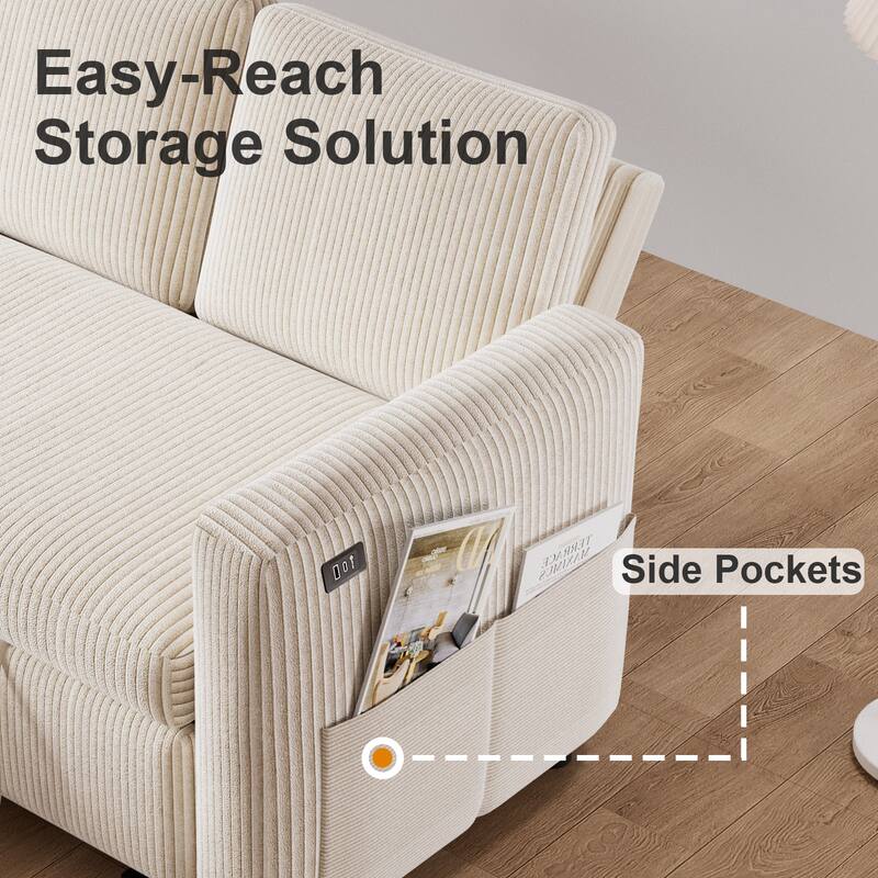 Easy-Reach Storage Solution  
Side Pockets