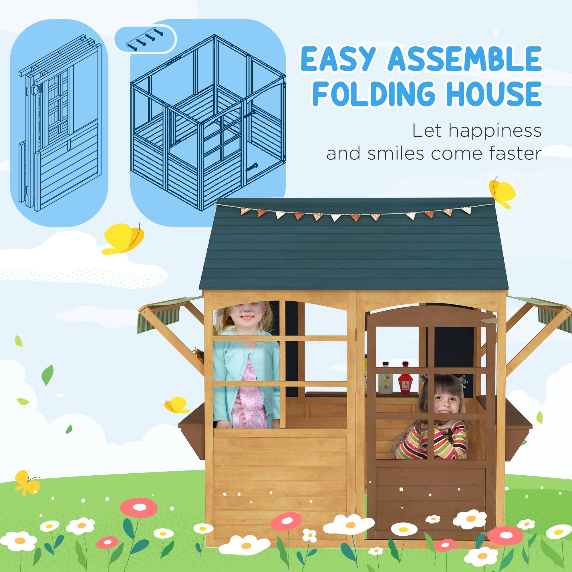 EASY ASSEMBLE FOLDING HOUSE  
Let happiness and smiles come faster