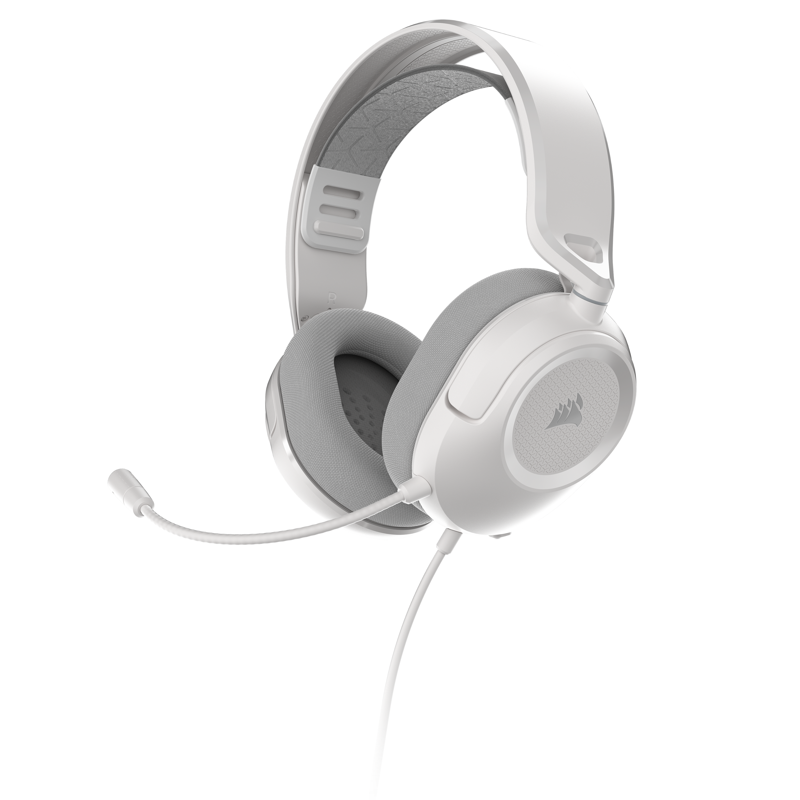 Alt View 4. CORSAIR - HS35 v3 Wired Over-the-Ear Gaming Headset for PC,Xbox One,Xbox Series X|S,PS5,PS4, Nintendo Switch and Mobile - White.