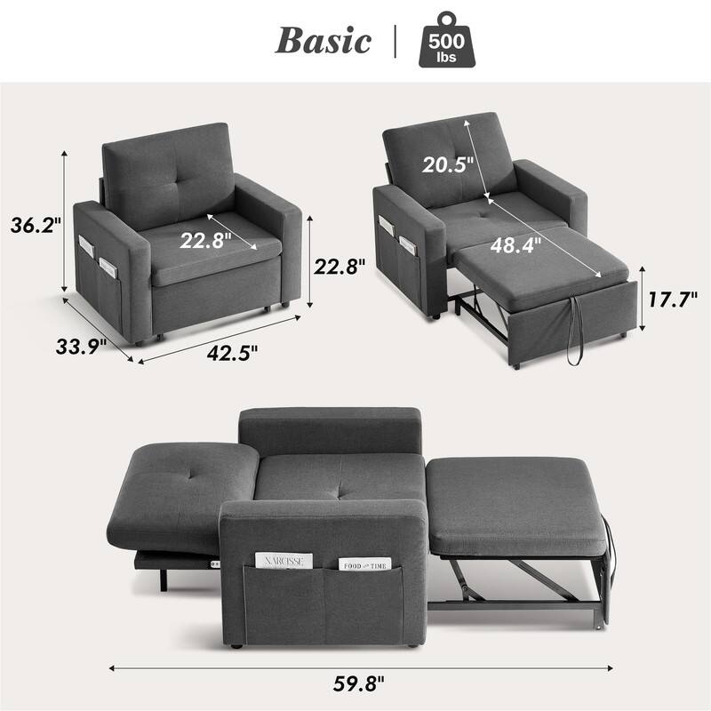 Basic 500 lbs 20.5" 36.2" 22.8" 22.8" 48.4" 17.7" 33.9" 42.5" 1 ARCISSE FOOD TIME 59.8"