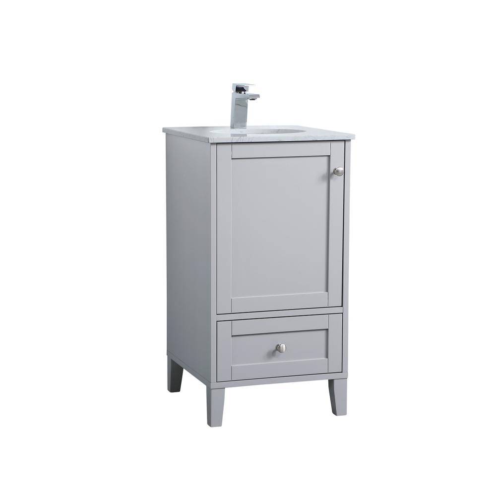 Alt View 1. Elegant Kitchen and Bath - 18 inch Single Bathroom Vanity in Grey - Grey.