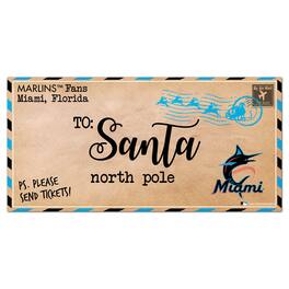 Fan Creations - Miami Marlins 6'' x 12'' Letter to Santa Sign - Multicolor