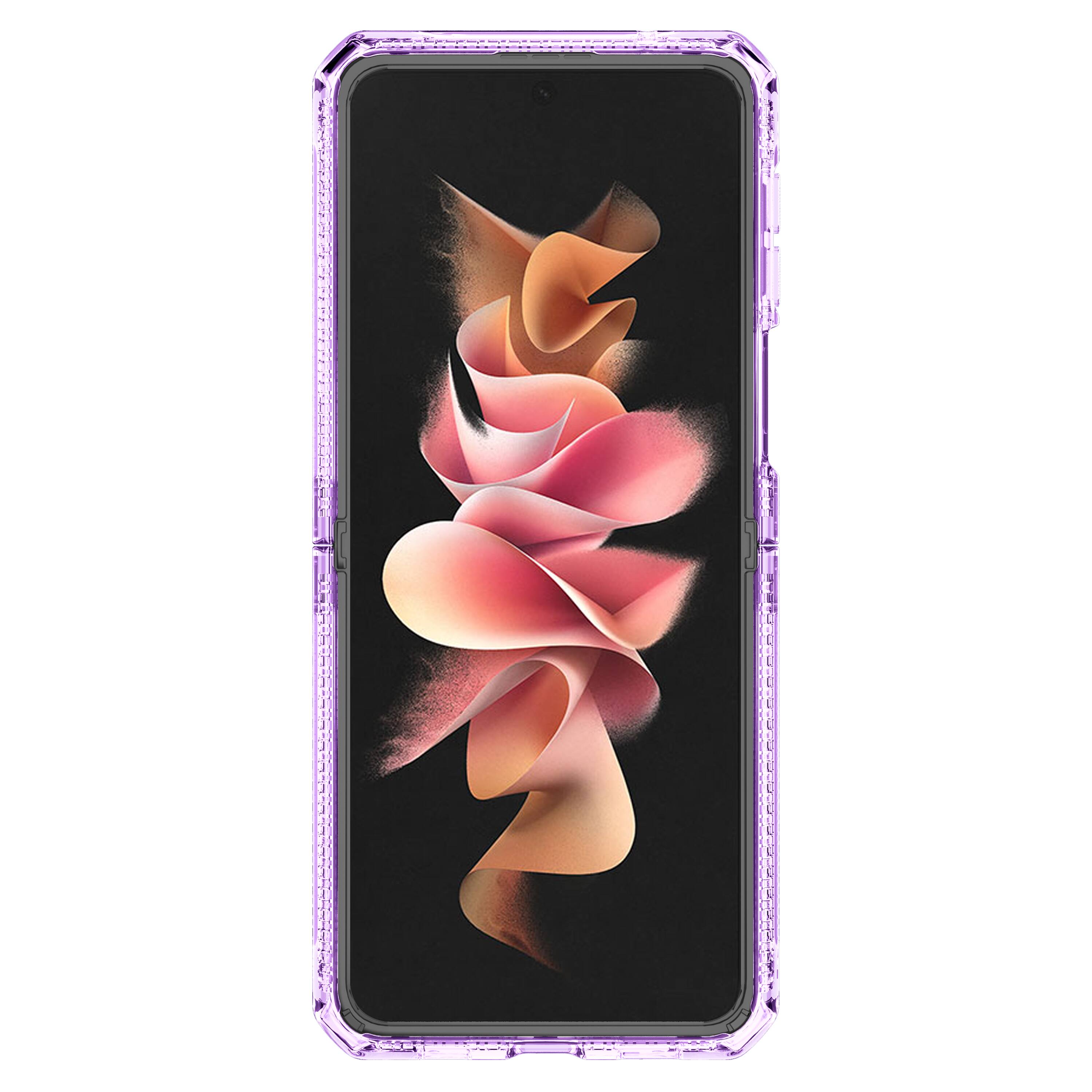 Angle. Itskins - ITSKINS - Hybrid Clear Case for Samsung Galaxy Z Flip3 5G - Lavender and Transparent.