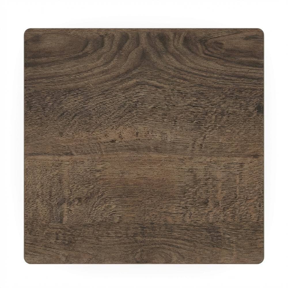 Angle. FurniFact - Walnut and Brown Wooden End Table with Sleek Design - Walnut/Brown.