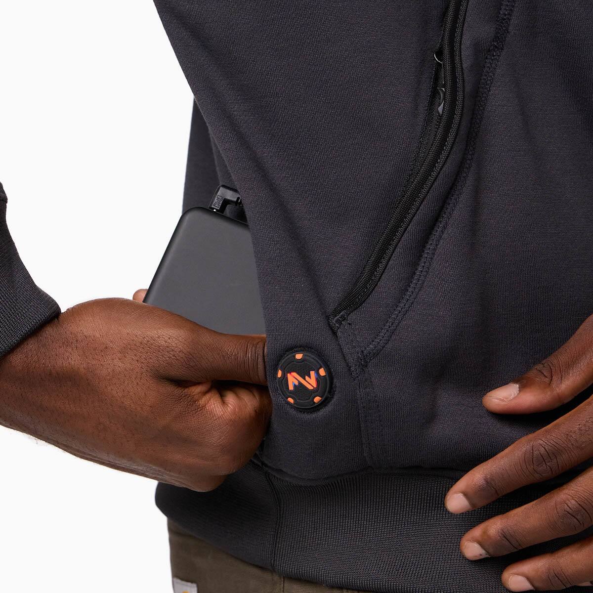 Alt View 6. Mobile Warming - App Controlled Men's UTW Pro Heated Vest - Black.