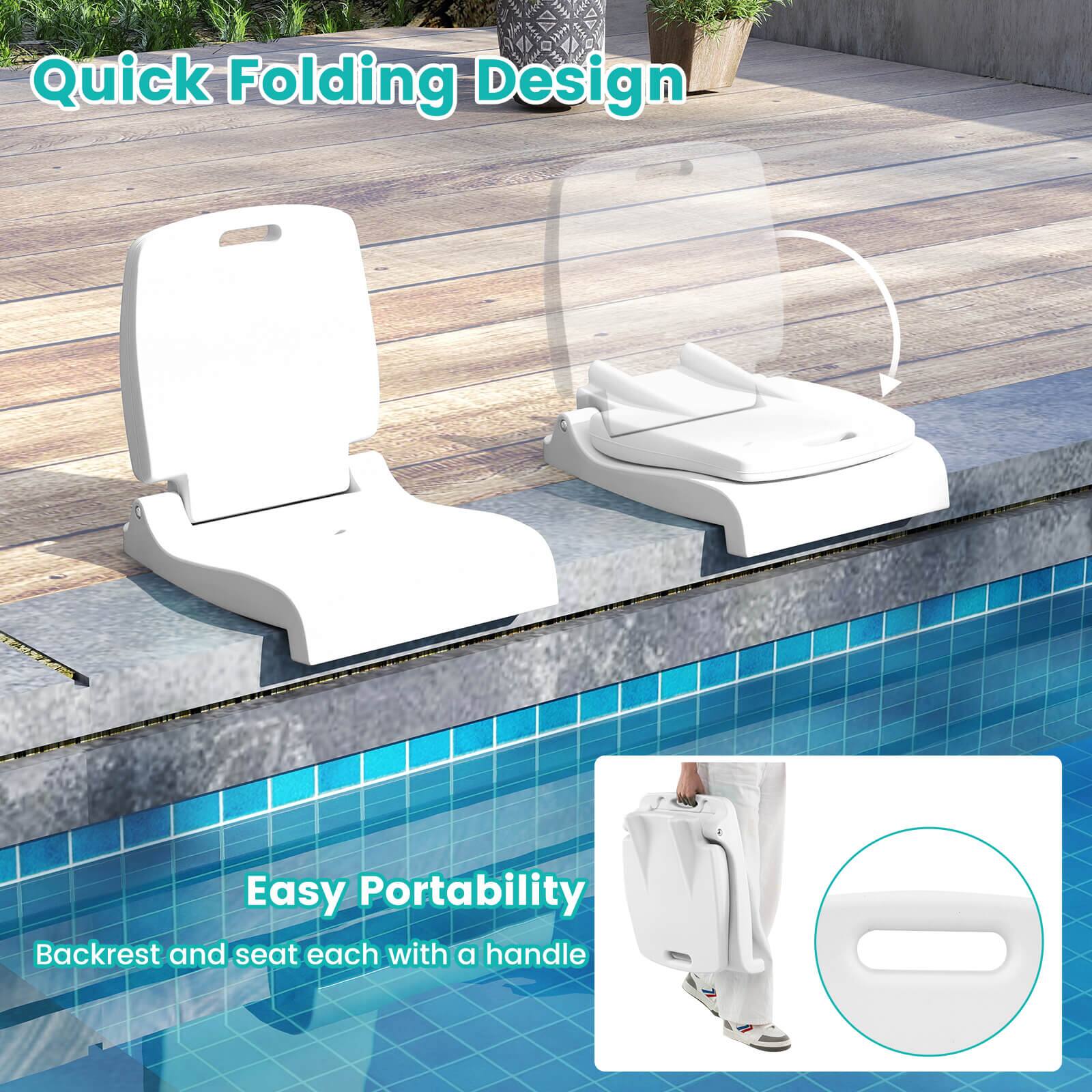 Quick Folding Design  
Easy Portability  
Backrest and seat each with a handle