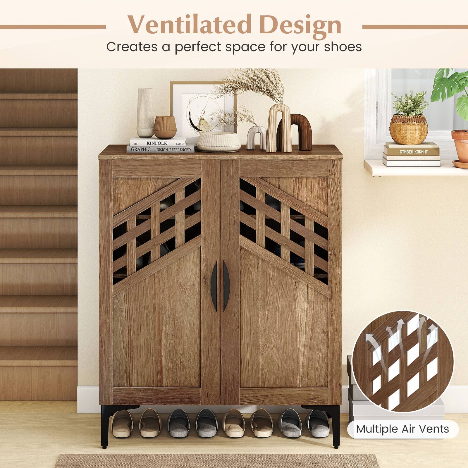 Ventilated Design  
Creates a perfect space for your shoes  

Multiple Air Vents