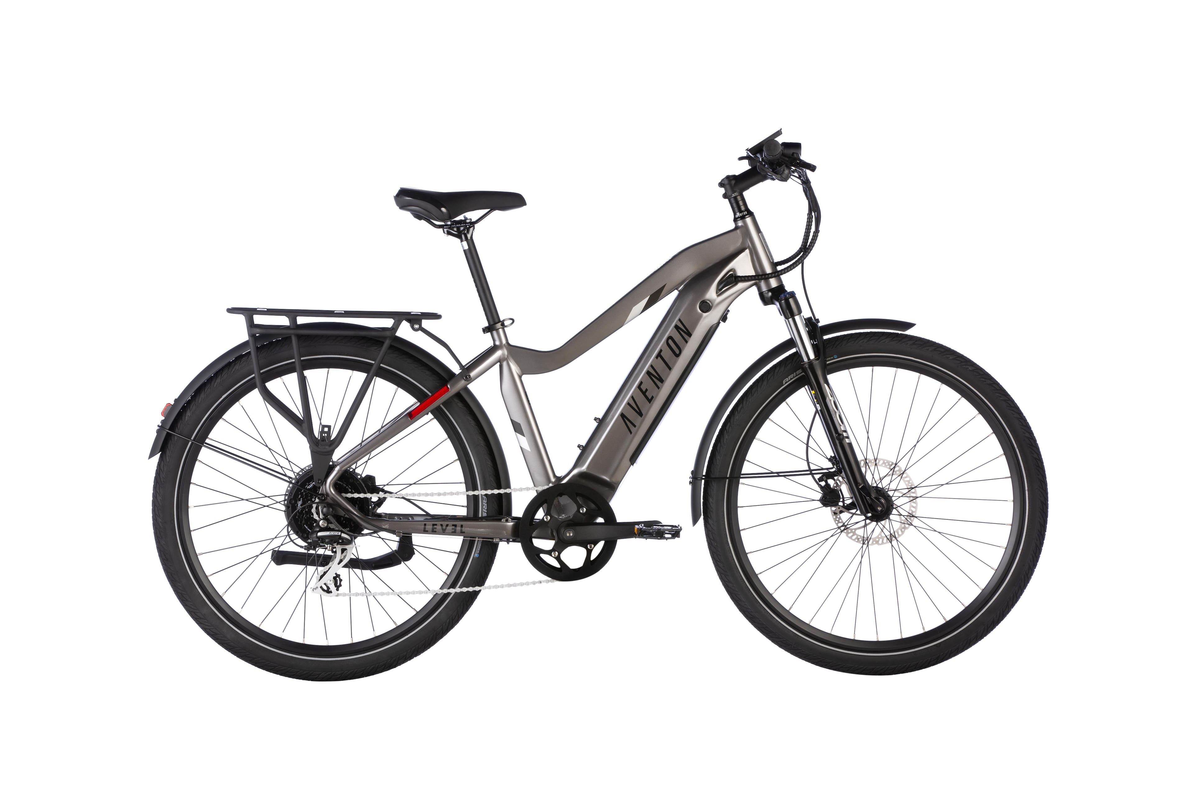 Front. Aventon - Level.2 Commuter Step-Over eBike w/ up to 60 miles Max Operating Range and 28 MPH Max Speed - Clay Grey.