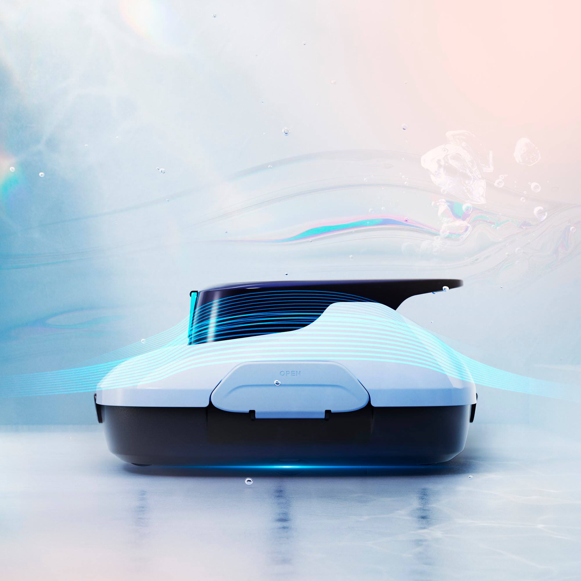 Alt View 1. Aiper - Scuba 800 Cordless Robotic Pool Cleaner for Flat Above-Ground Pools up to 860sq.ft, Automatic Pool Vacuum - White.