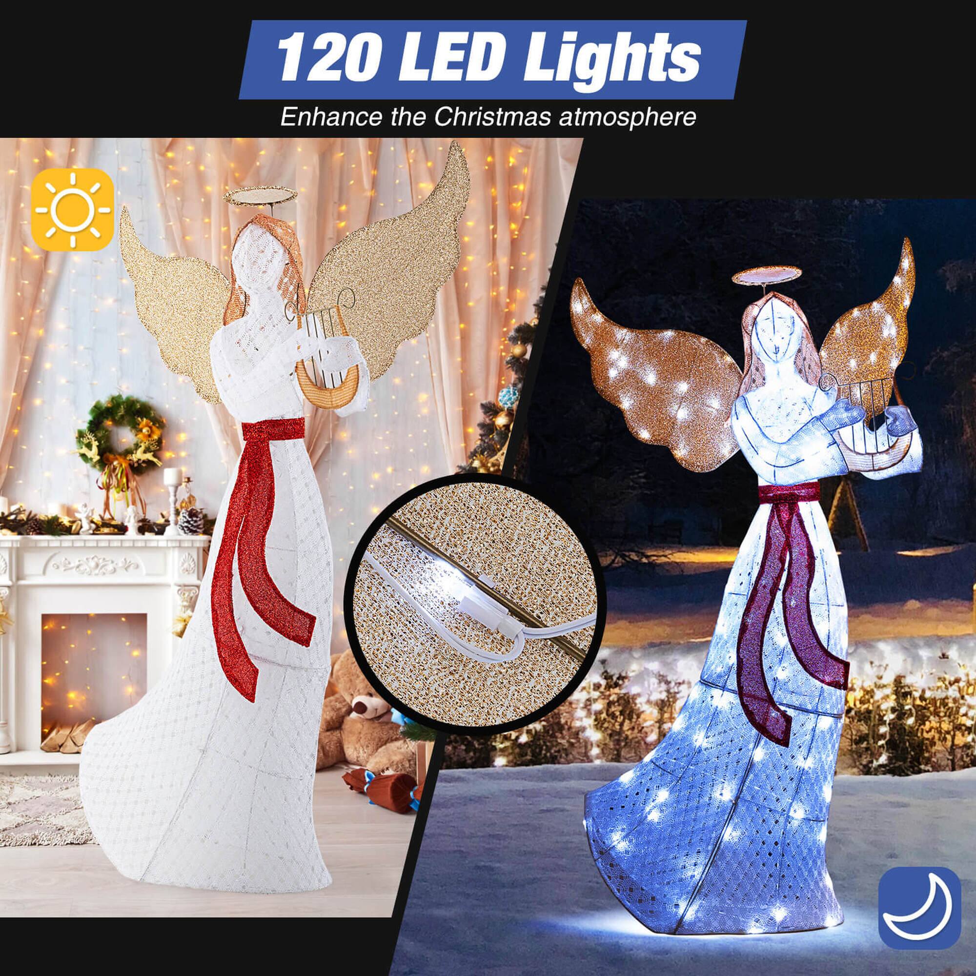 120 LED Lights  
Enhance the Christmas atmosphere