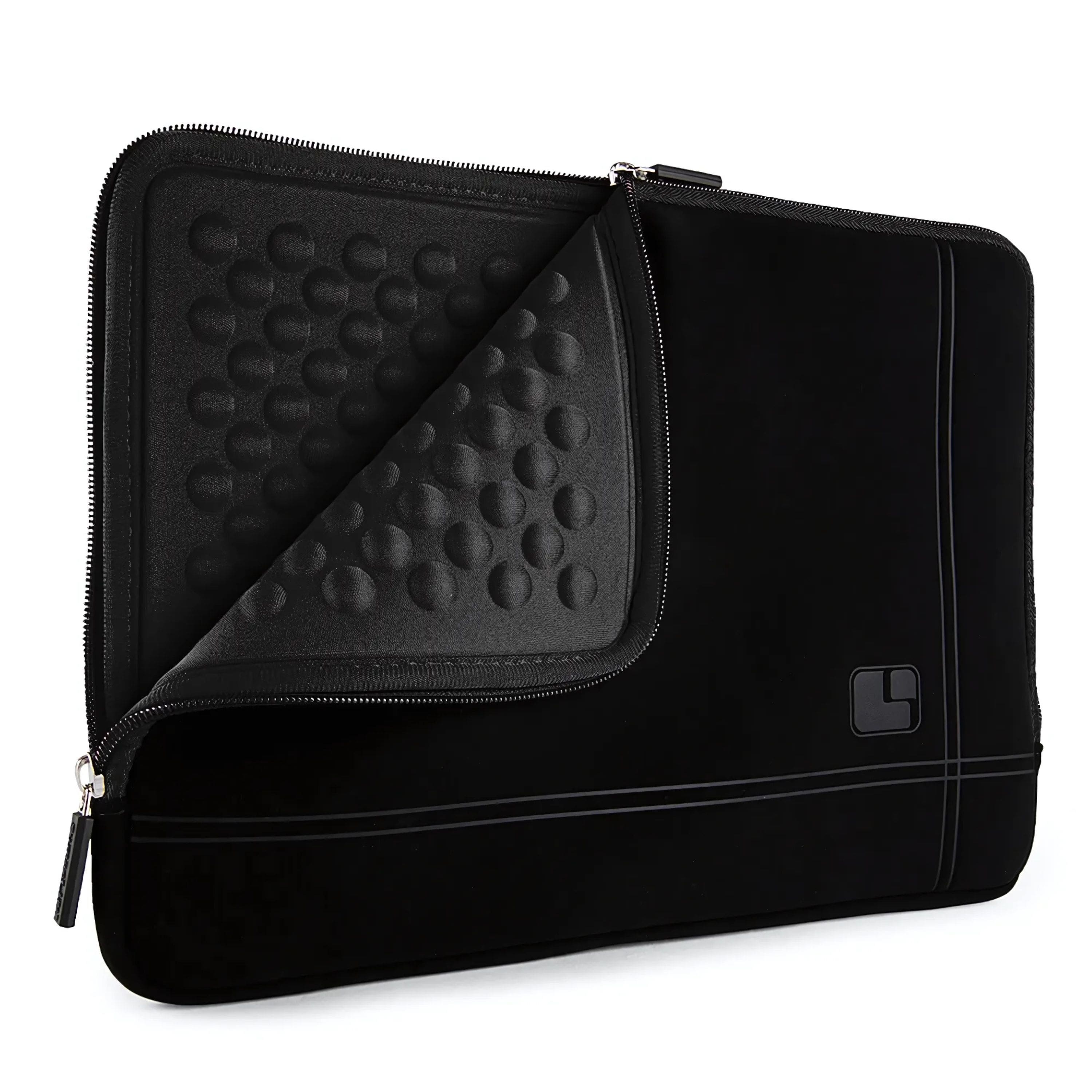 Kitcheniva - Padded Laptop Microsuede Sleeve Case Zip Bag For 13" Laptop - Black