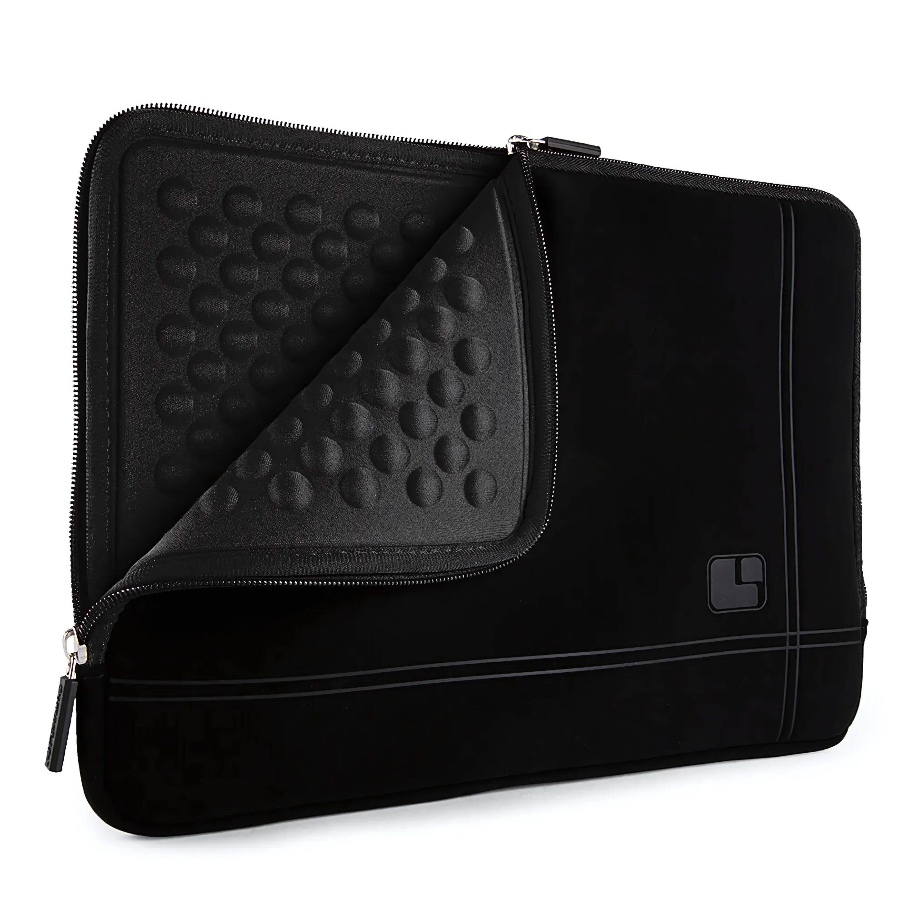 Kitcheniva - Padded Laptop Microsuede Sleeve Case Zip Bag For 13" Laptop - Black