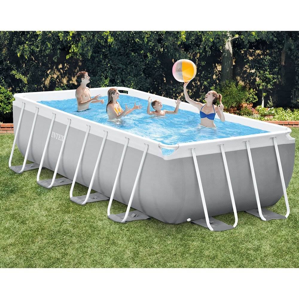 Alt View 2. Intex - Intex 16' x 42" Prism Frame Rectangular Above Ground Swimming Pool Set w/ Canopy.