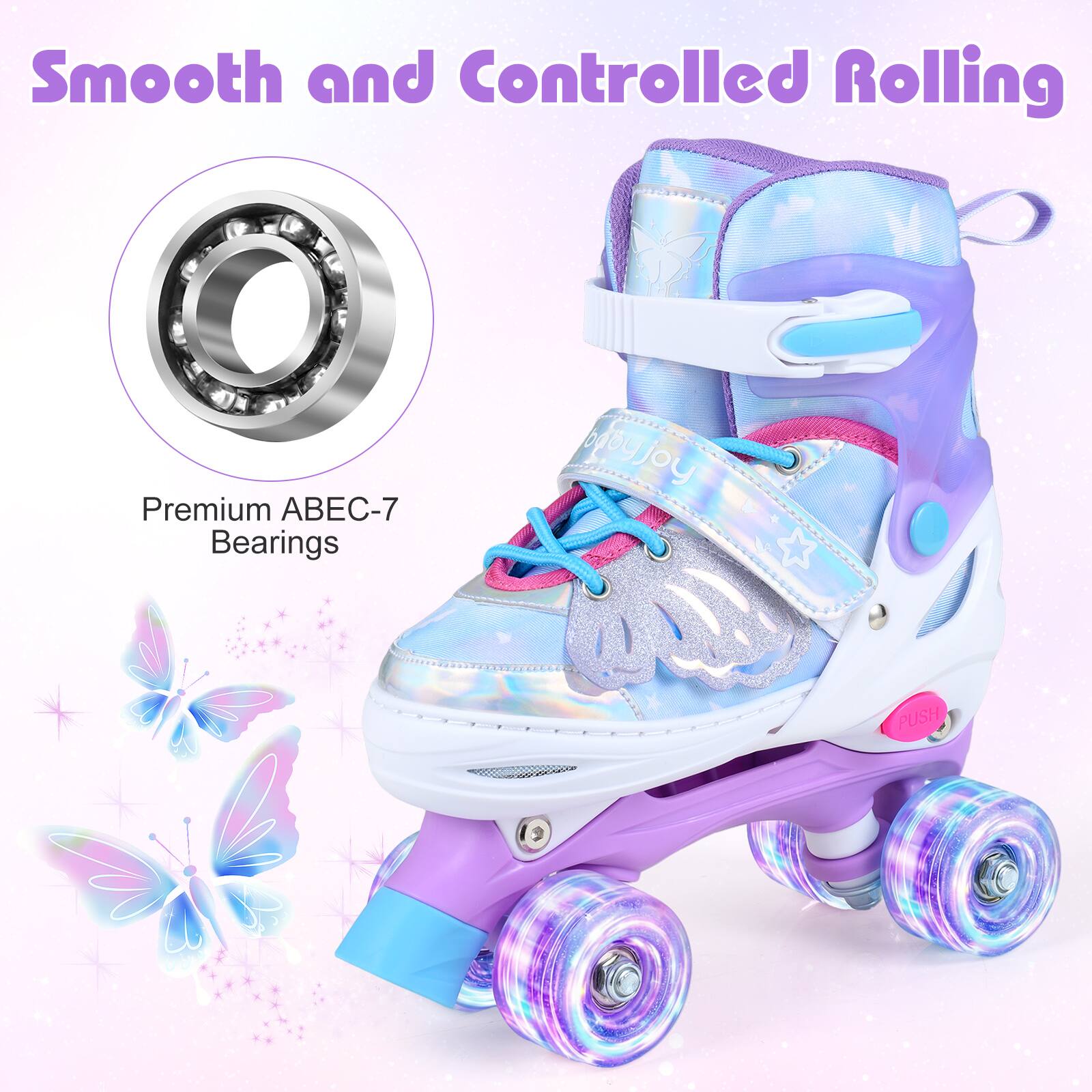 Smooth and Controlled Rolling

Premium ABEC-7 Bearings