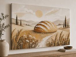 FC Design - Large Canvas 24x36" Ready-to-Hang 24x36" Bread Field Art Painting Home Wall Décor - MultiColor