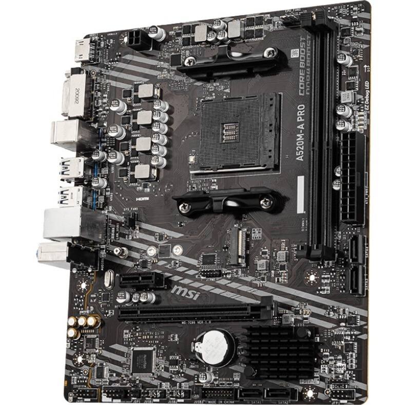 MSI A520M A PRO AM4 AMD A520 USB 3.0 Micro ATX AMD Motherboard MSI A520M A PRO AM4 AMD A520 USB 3.0 Micro ATX AMD Motherboard