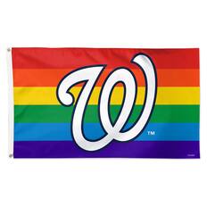 Front. WinCraft - Washington Nationals 3' x 5' Single-Sided Deluxe Team Pride Flag - Multicolor.