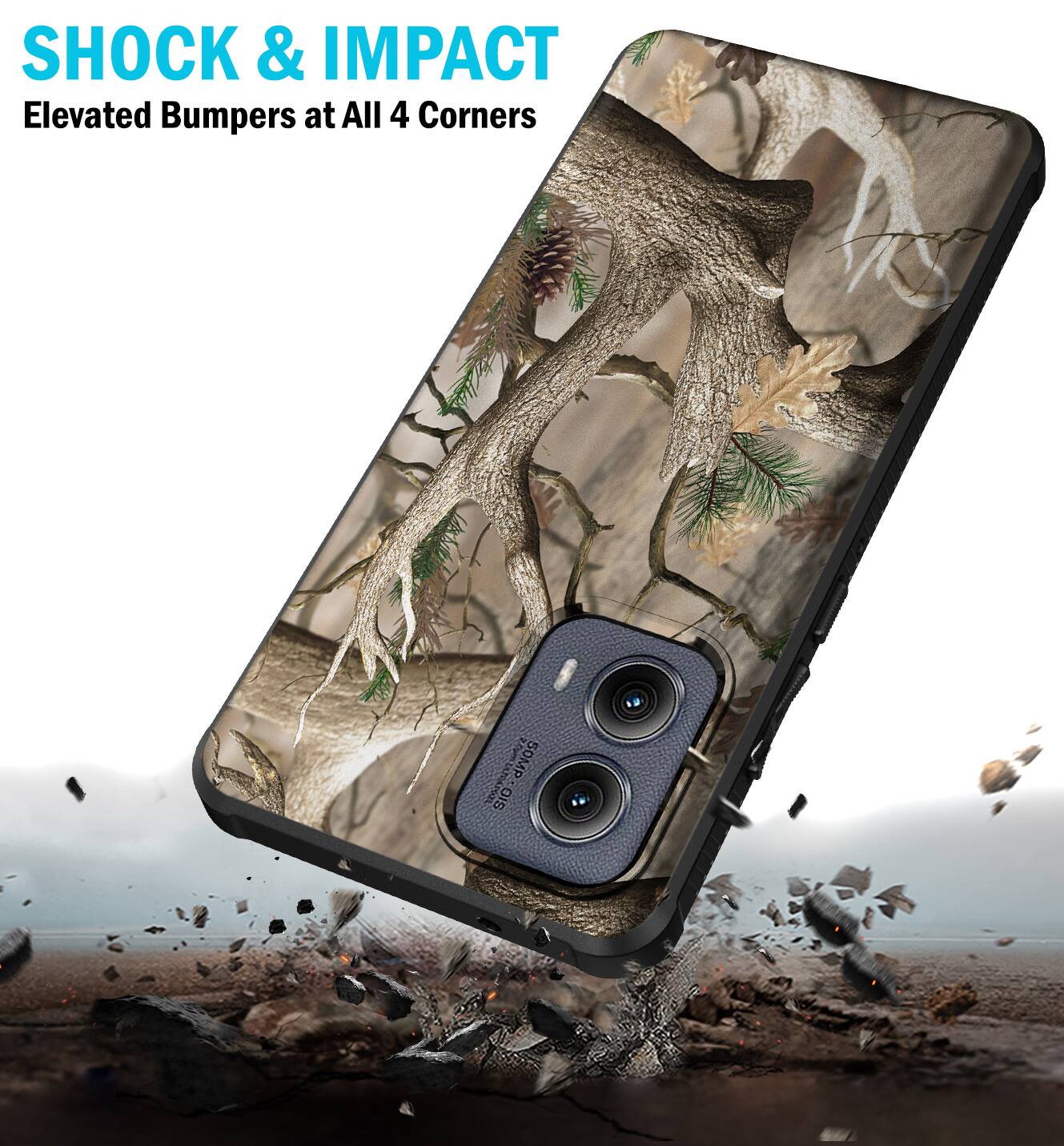SHOCK & IMPACT  
Elevated Bumpers at All 4 Corners