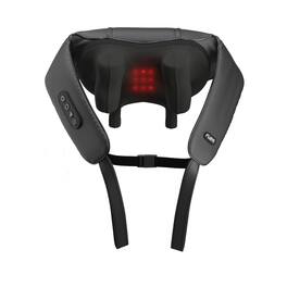 Tzumi - Flex Fitness ShiatsuPro Shiatsu Back and Neck Massager, Cordless Heated Neck and Shoulder Massager - Black