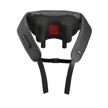 Front. Tzumi - Flex Fitness ShiatsuPro Shiatsu Back and Neck Massager, Cordless Heated Neck and Shoulder Massager - Black.