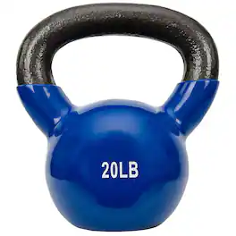 Sunny Health & Fitness - Vinyl Coated Kettlebell 20lbs - Blue
