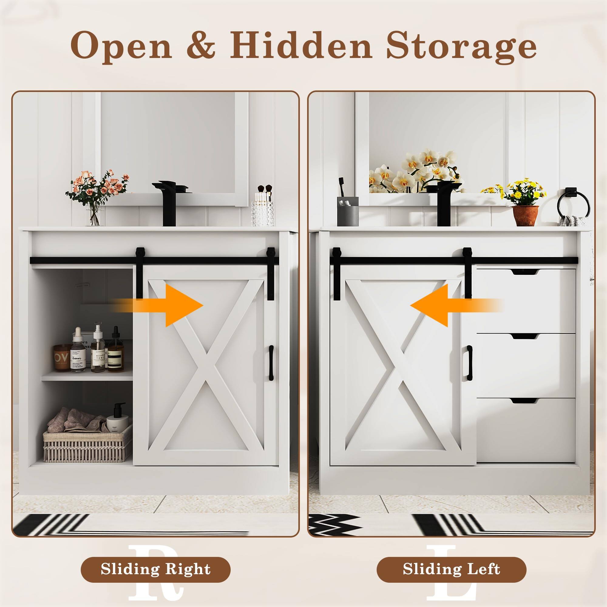 Open & Hidden Storage

Sliding Right

Sliding Left