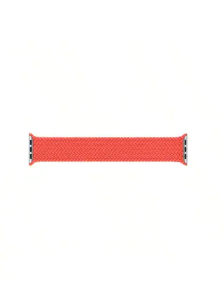 Front. Apple - Watch Braided Solo Loop 44mm - Size 10 - Orange.