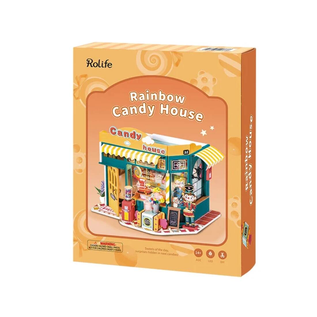 Angle. 3D Puzzle - DIY 3D House Puzzle - Rainbow Candy House 179pcs.