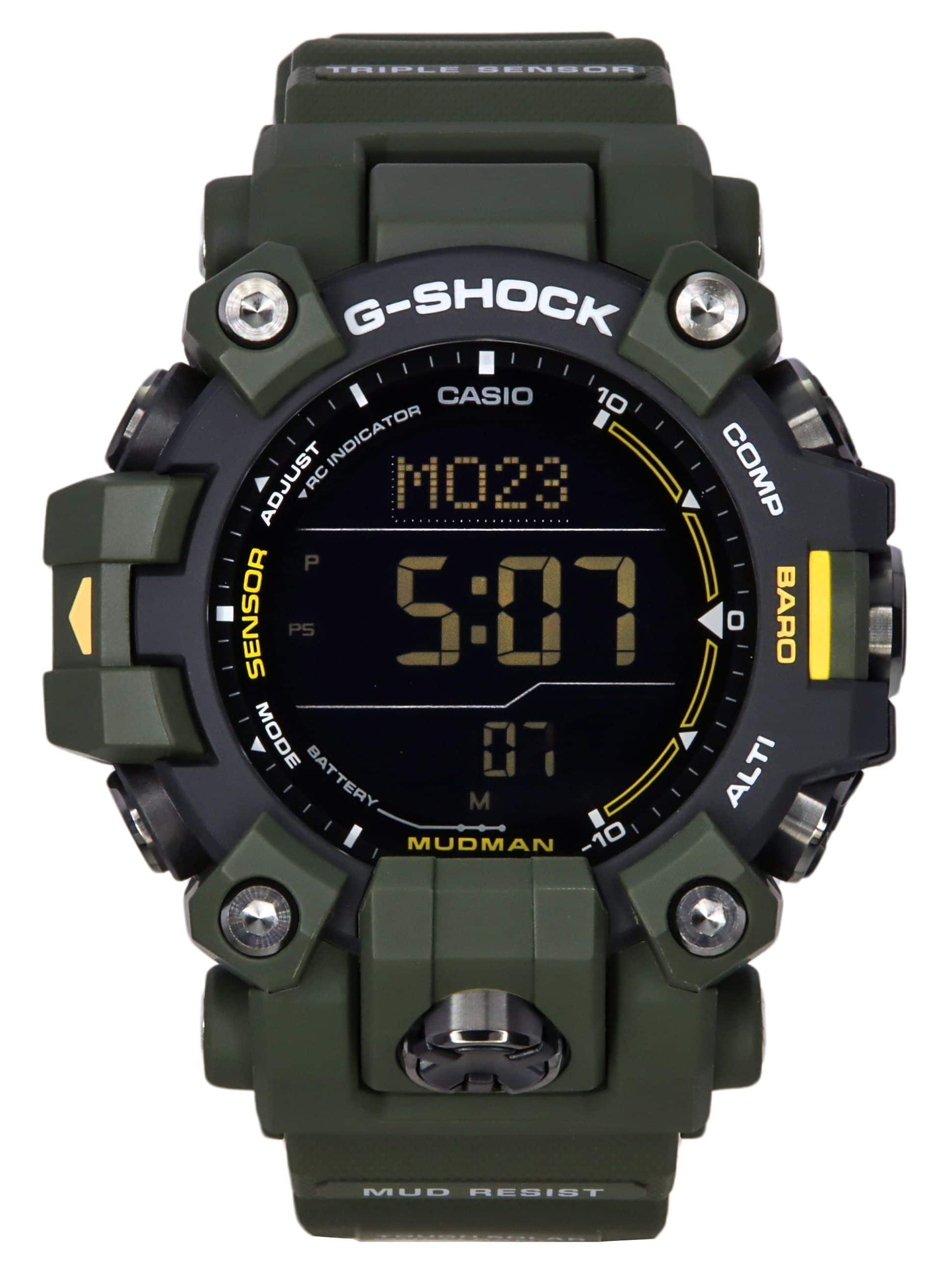 Casio G Shock Mudman Master Of G Land Digital Green Resin Strap