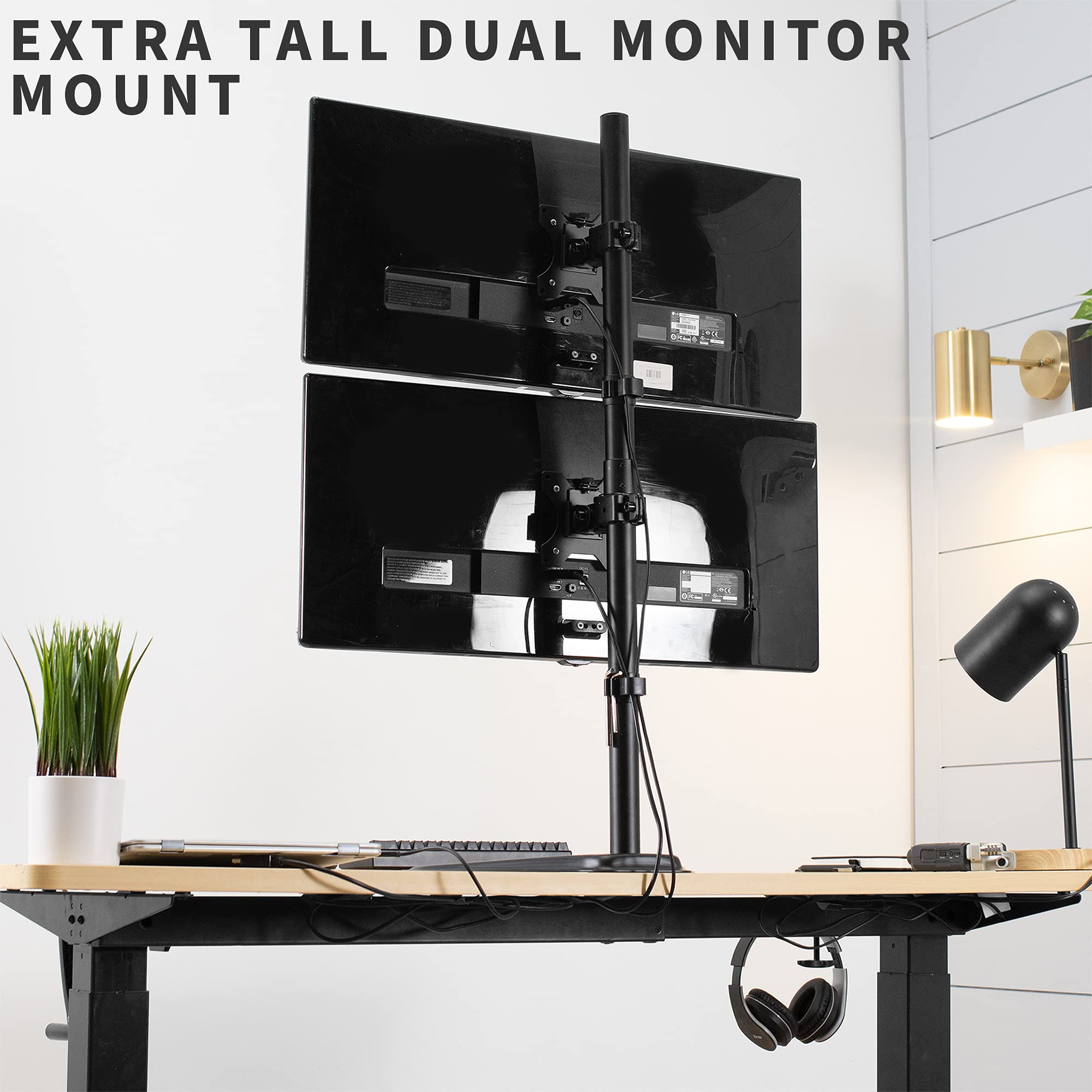 EXTRA TALL DUAL MONITOR MOUNT