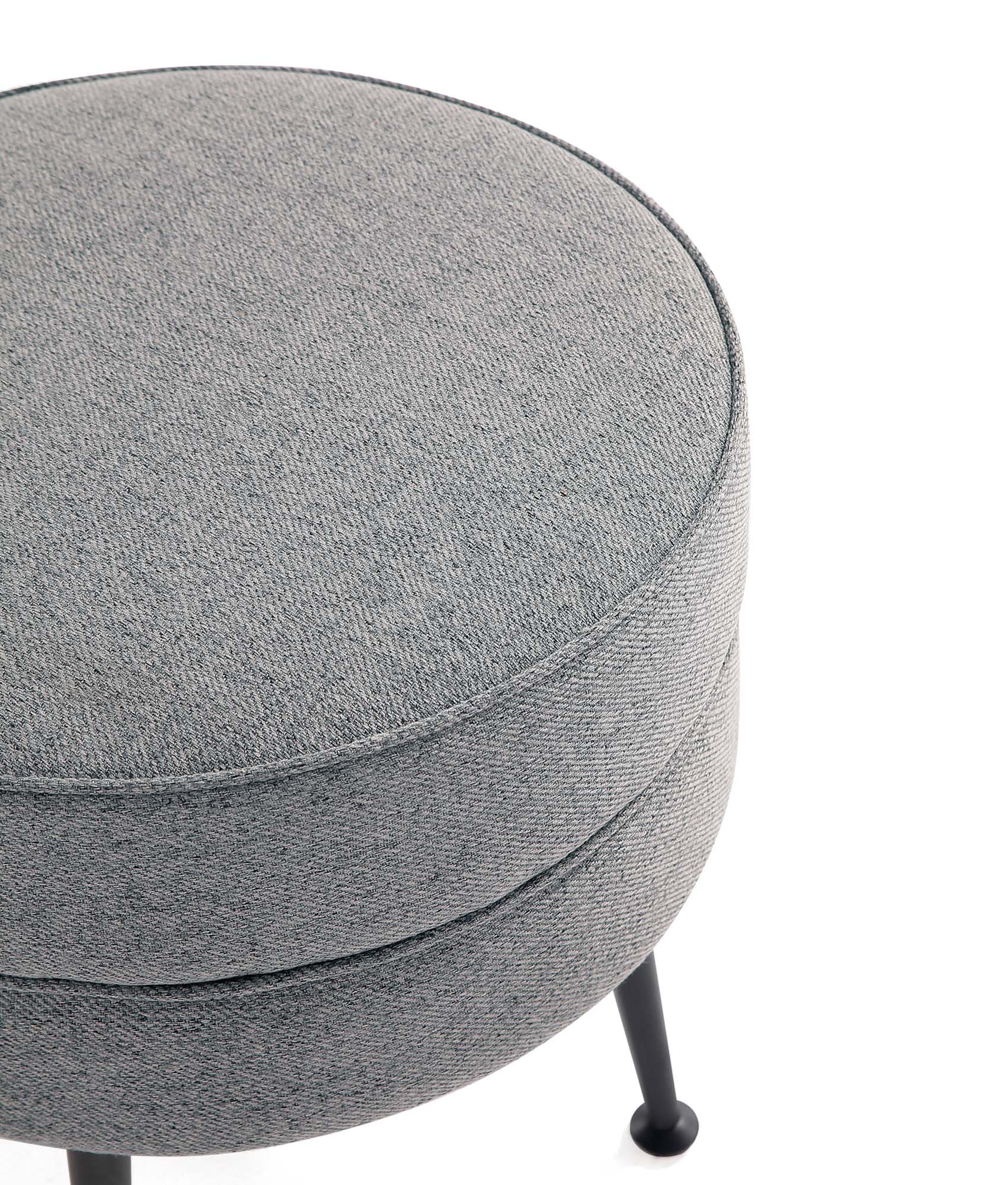Alt View 2. Manhattan Comfort - Bailey Mid-Century Modern Upholstered Accent Ottoman - Gray.