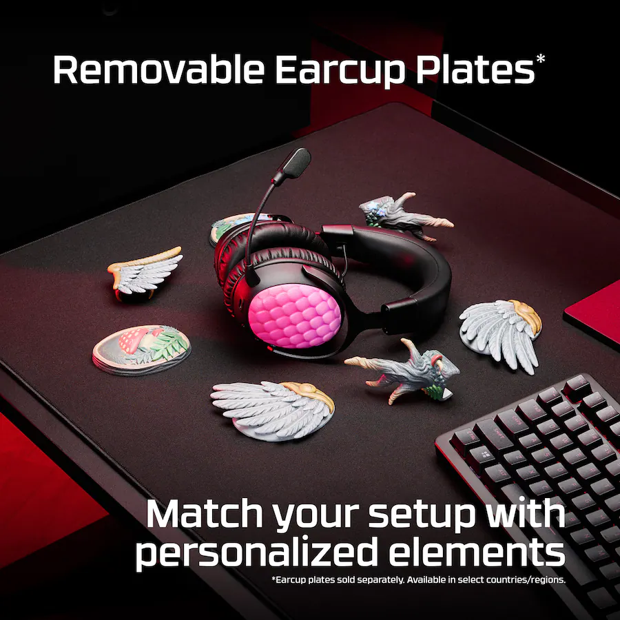Removable Earcup Plates* Match your setup with personalized elements *Earcup plates sold separately. Available in select countries/regions.
