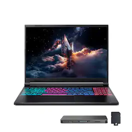 Acer - Nitro V 16S 16" Gaming Laptop,Ryzen 7 260,16GB DDR5,1TB SSD+1TB Dock Set,RTX 5070,Backlit Keyboard,Win 11 Pro - Black