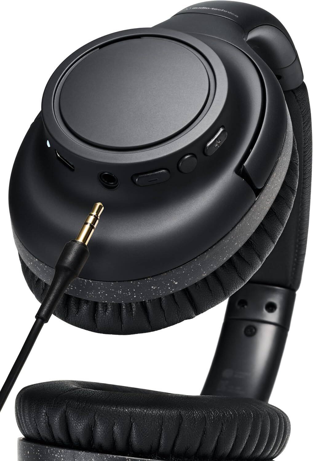 Left. Audio-Technica - Audio-Technica ATH-S300BT Bluetooth Over-Ear Headphones - Black.