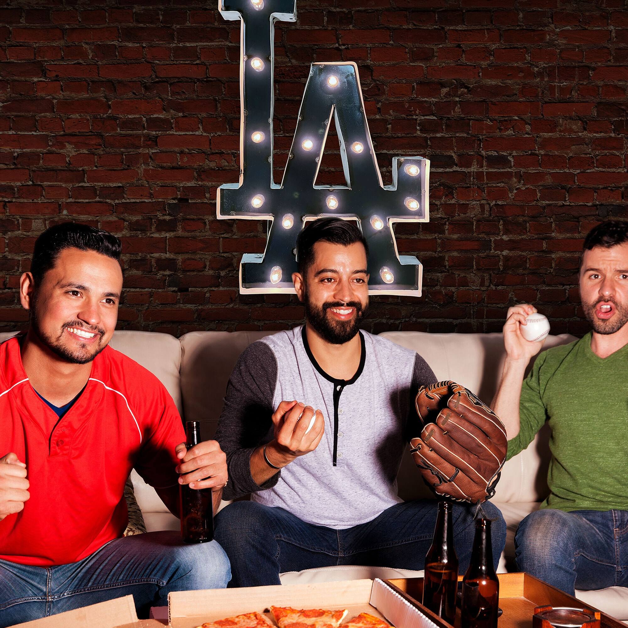 Alt View 2. Imperial - Los Angeles Dodgers 24" x 16.5" Lighted Logo Recycled Metal Sign - Multicolor.