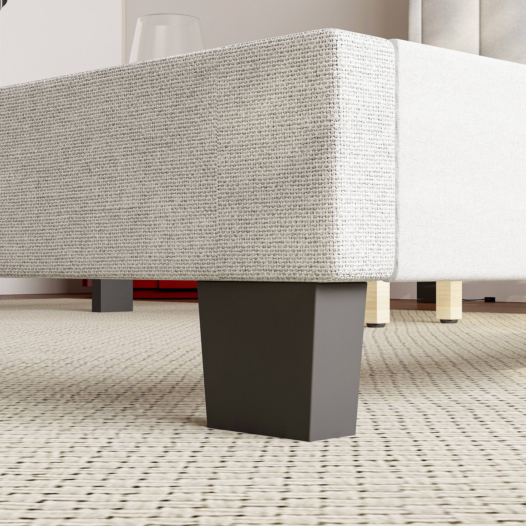 Alt View 9. Famapy - Famapy Upholstered Bed Frame with LED Headboard & Reinforced Slat Support - White.